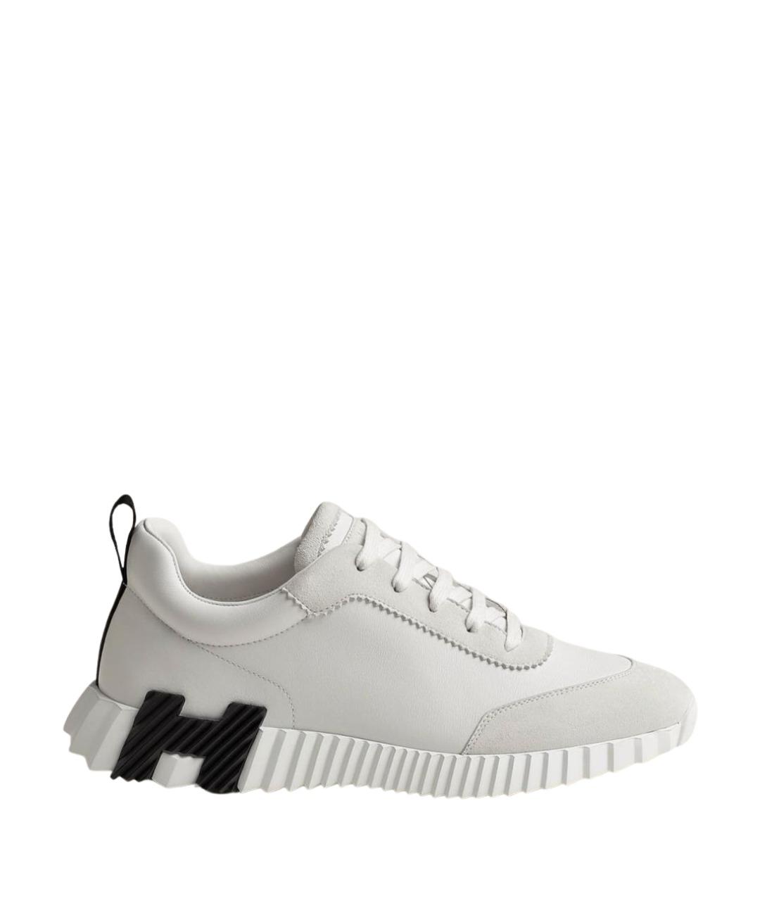 HERMES Белые кожаные низкие кроссовки / кеды, фото 1