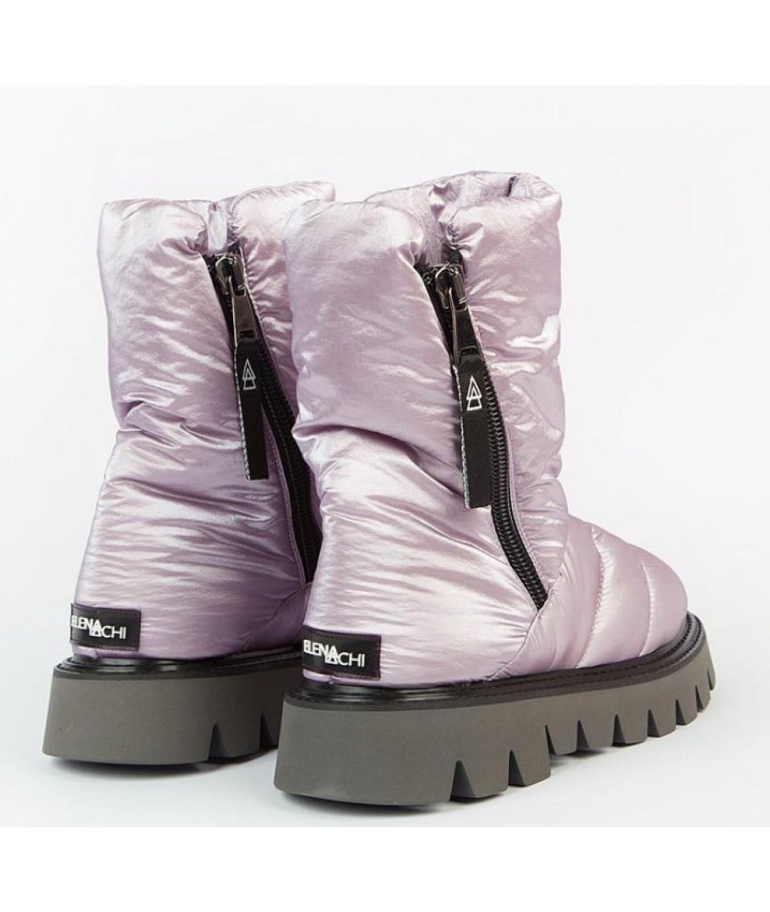 ELENA IACHI Фиолетовые текстильные сапоги, фото 4