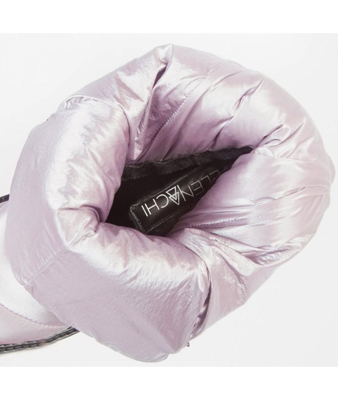 ELENA IACHI Фиолетовые текстильные сапоги, фото 6