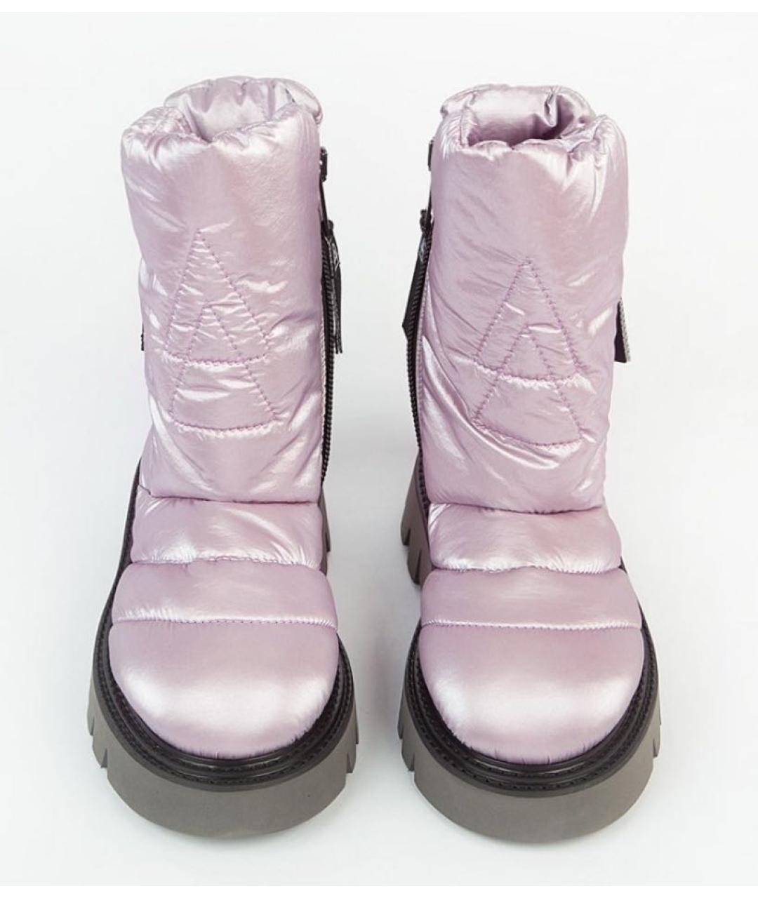 ELENA IACHI Фиолетовые текстильные сапоги, фото 3