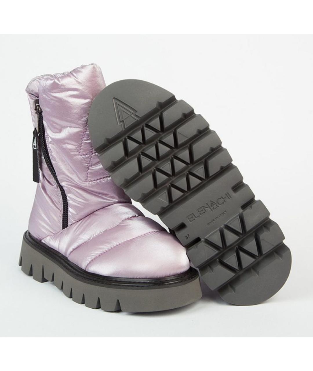 ELENA IACHI Фиолетовые текстильные сапоги, фото 5
