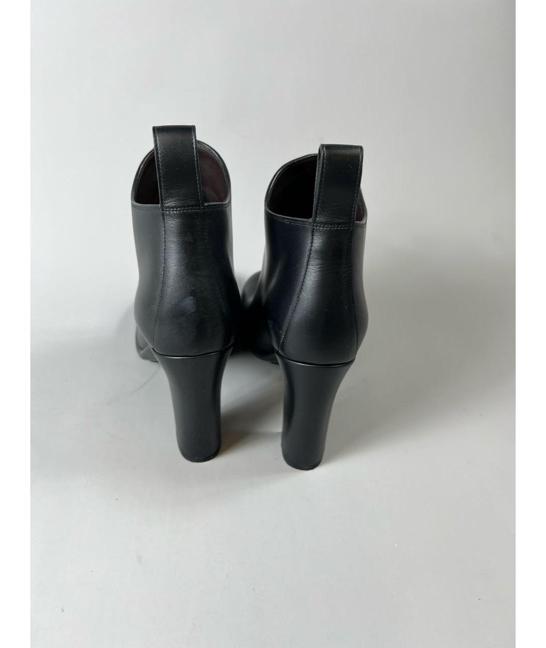 BOTTEGA VENETA Черные кожаные ботильоны, фото 4