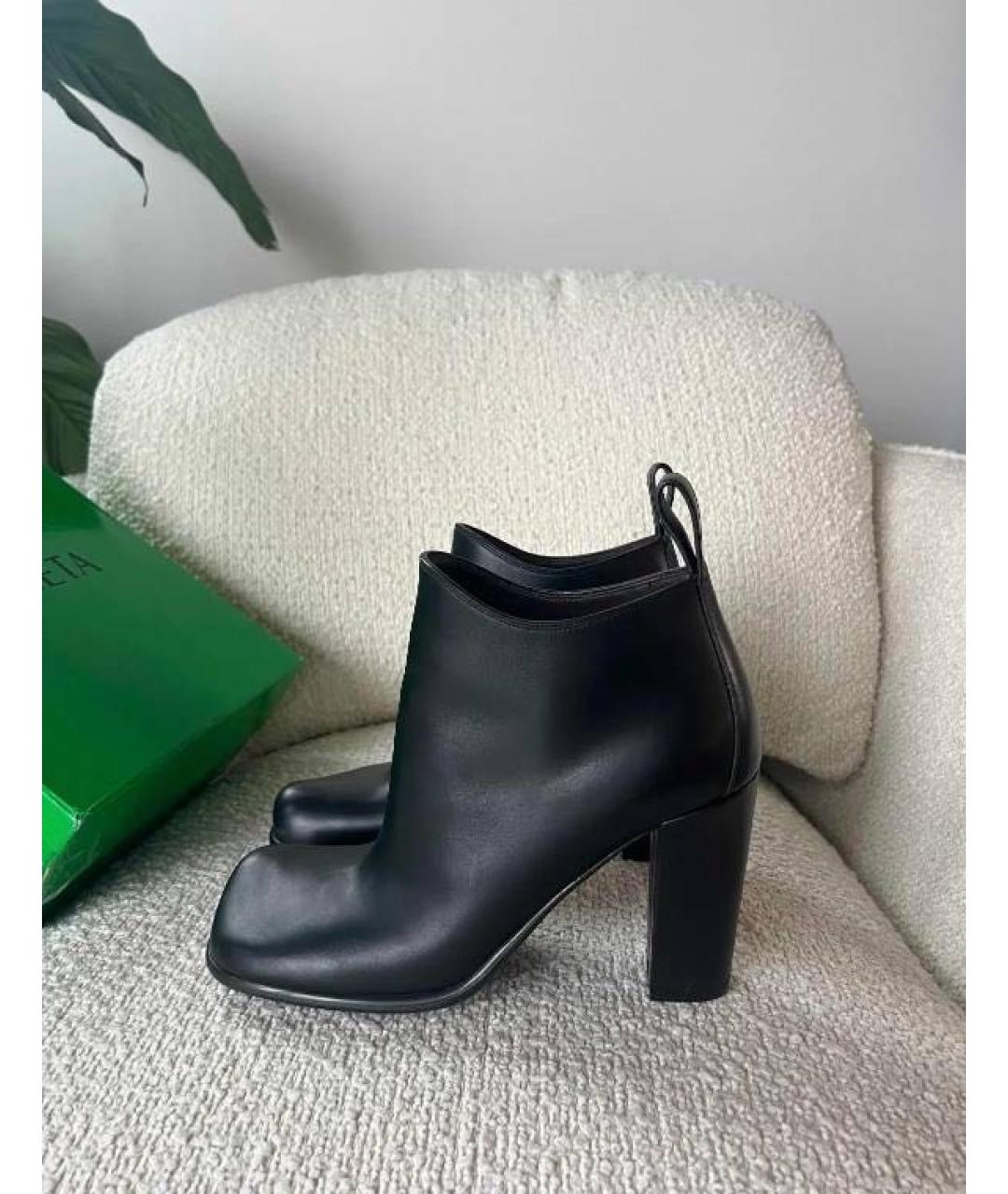 BOTTEGA VENETA Черные кожаные ботильоны, фото 8