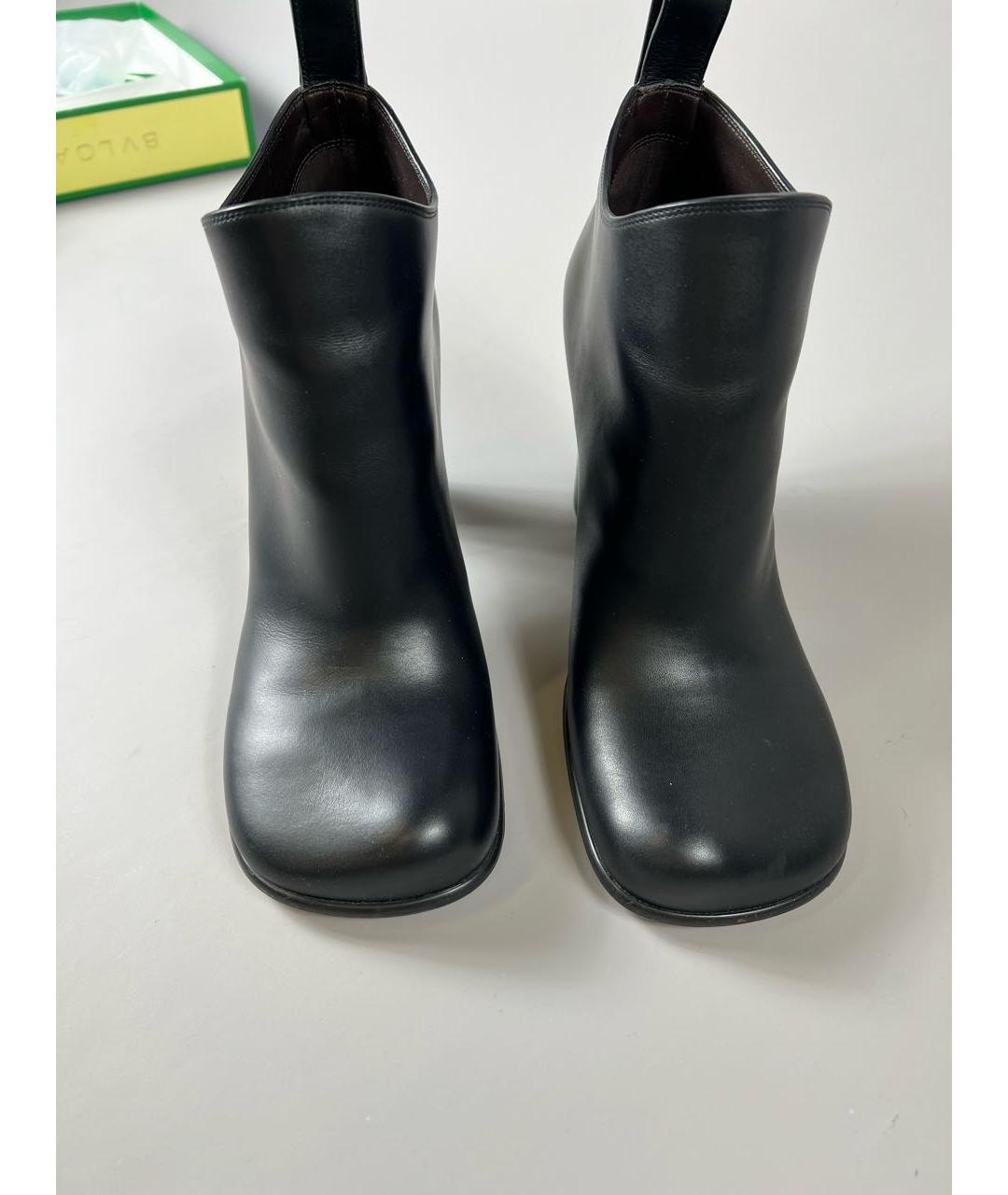 BOTTEGA VENETA Черные кожаные ботильоны, фото 2