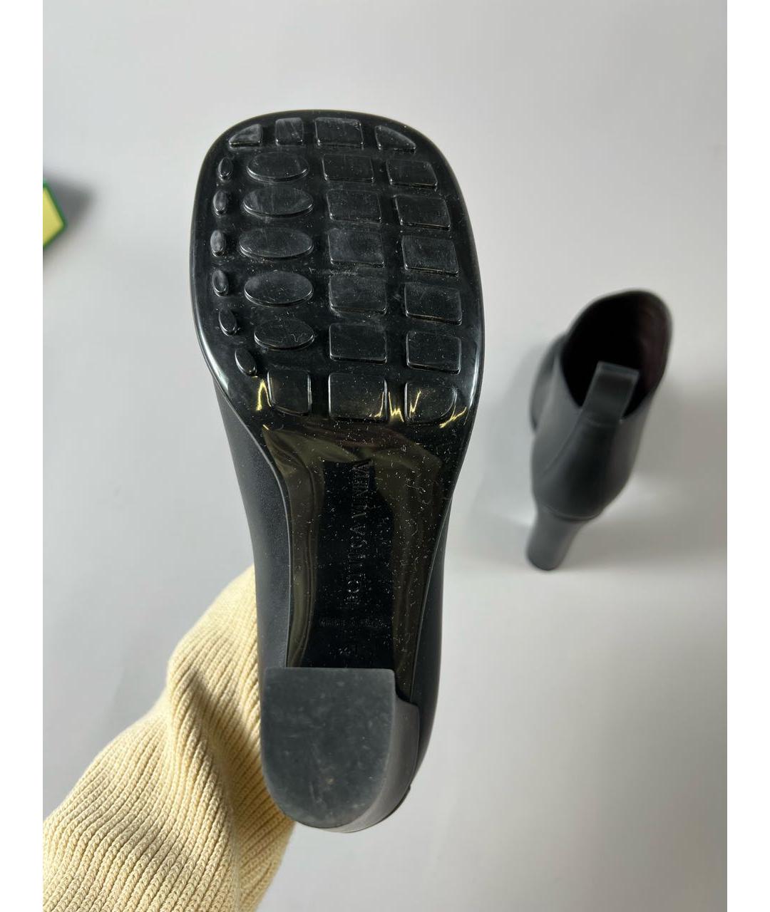 BOTTEGA VENETA Черные кожаные ботильоны, фото 5