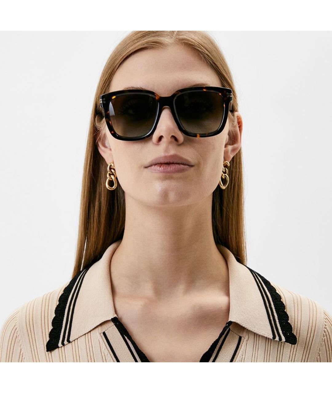 MARC JACOBS Коричневые пластиковые солнцезащитные очки, фото 3