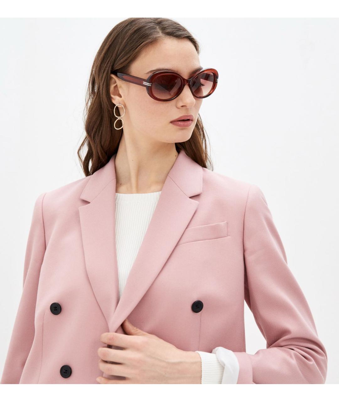 MARC JACOBS Коричневые пластиковые солнцезащитные очки, фото 7