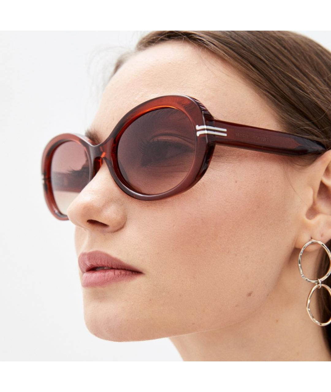 MARC JACOBS Коричневые пластиковые солнцезащитные очки, фото 6