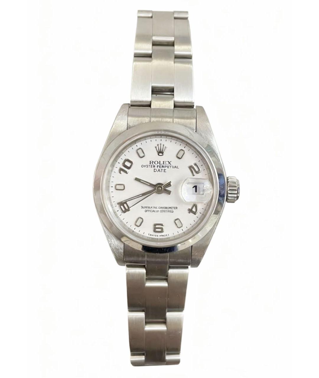 ROLEX Белые металлические часы, фото 1