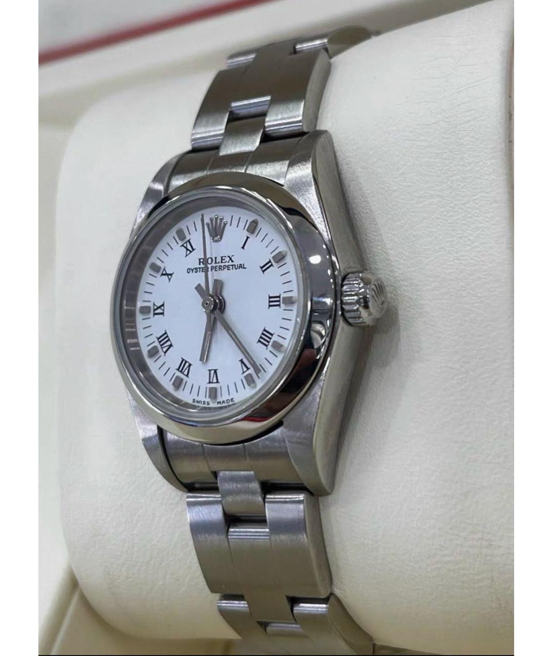 ROLEX Белые металлические часы, фото 3