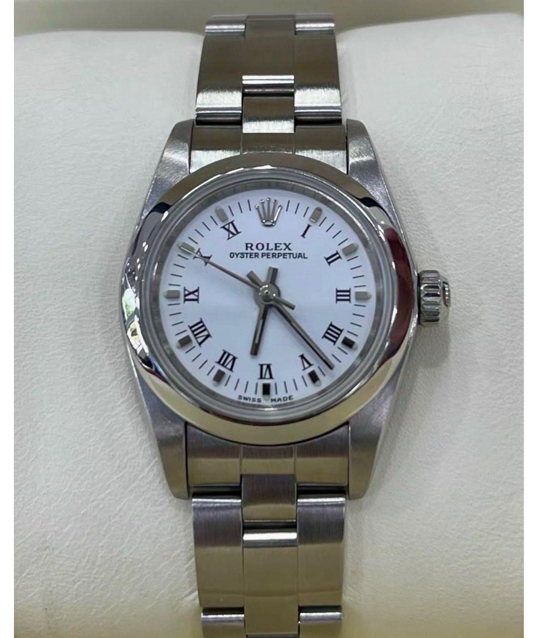 ROLEX Белые металлические часы, фото 2