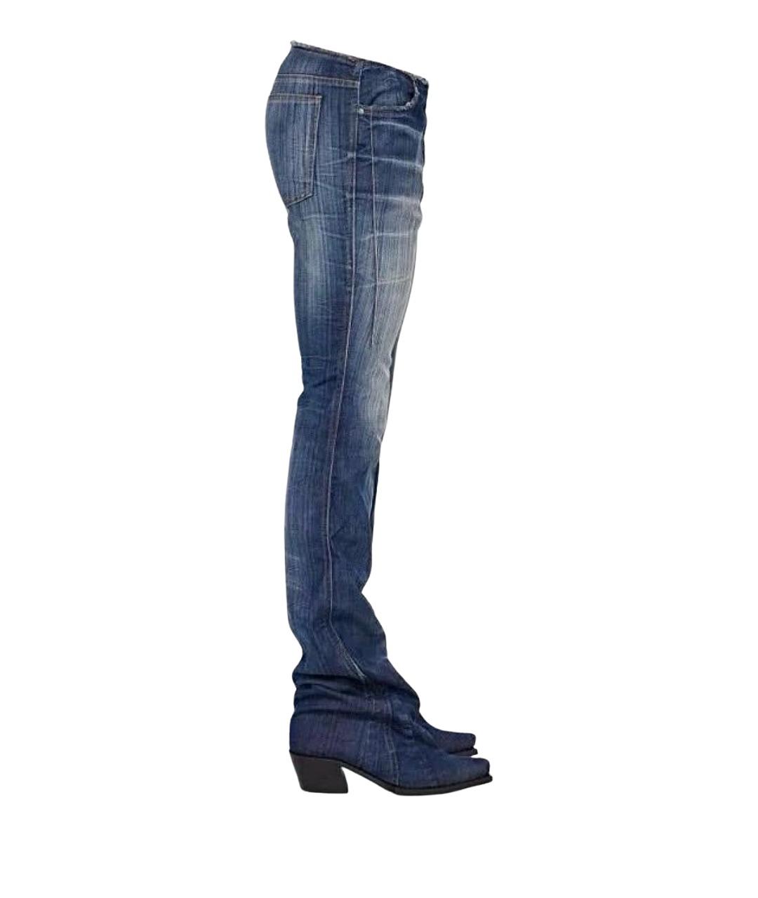 DIESEL Синие высокие ботинки, фото 1