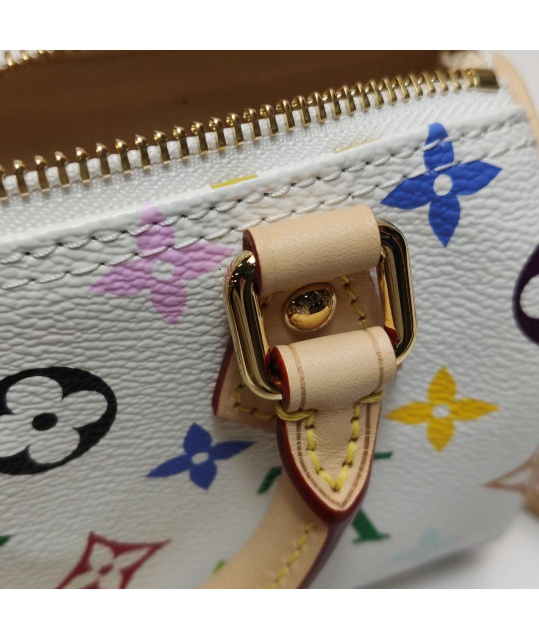 LOUIS VUITTON Белая сумка с короткими ручками из искусственной кожи, фото 6