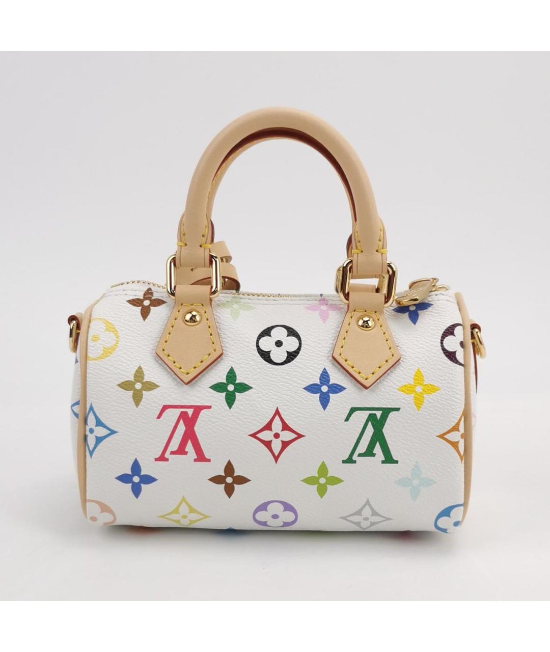 LOUIS VUITTON Белая сумка с короткими ручками из искусственной кожи, фото 3