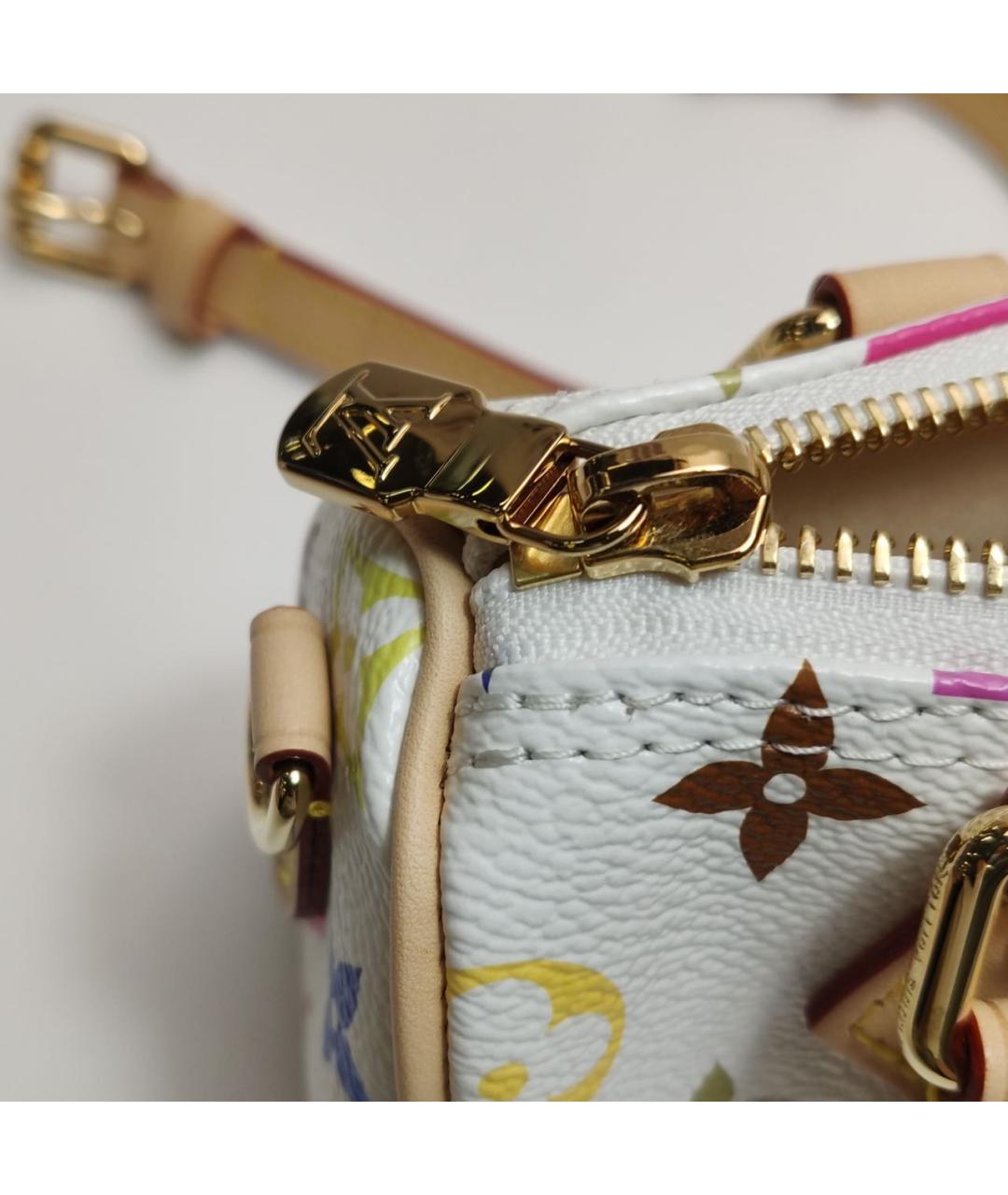 LOUIS VUITTON Белая сумка с короткими ручками из искусственной кожи, фото 7