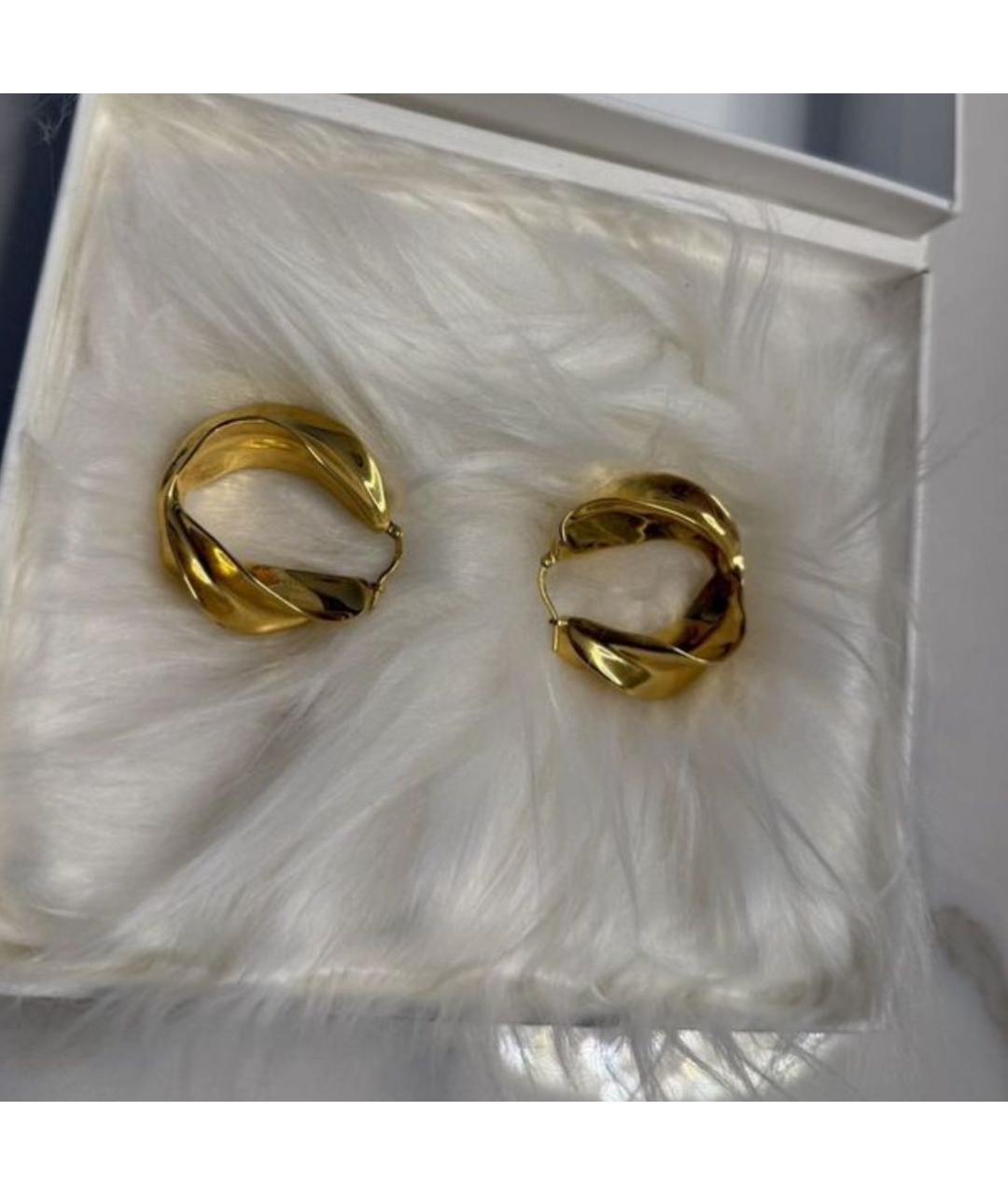 CELINE Золотые металлические серьги, фото 2