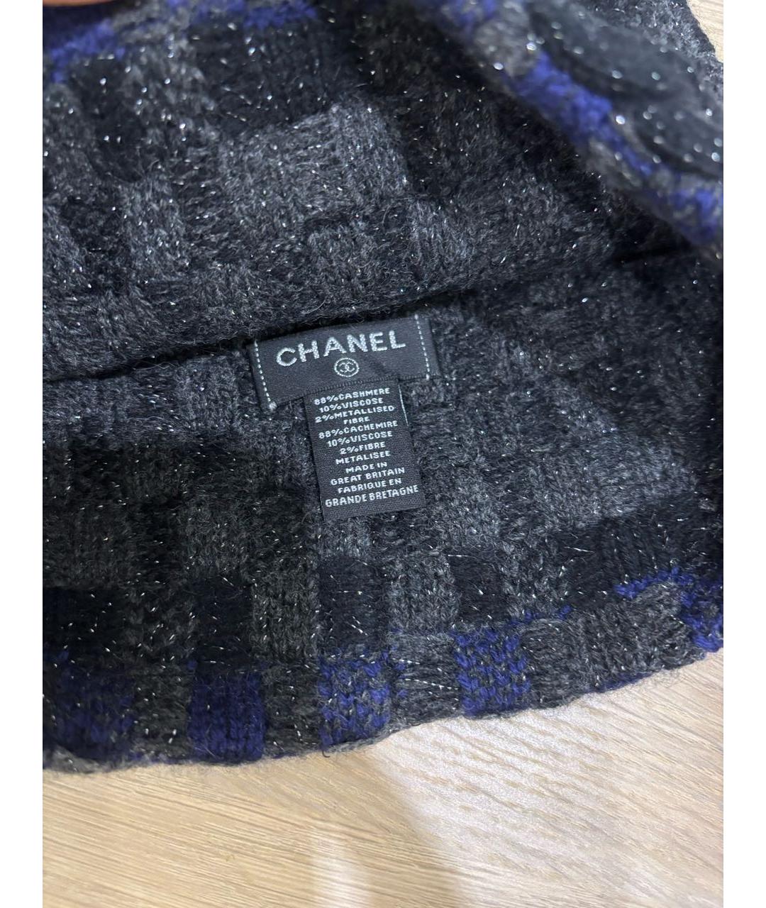 CHANEL Черная кашемировая шапка, фото 2