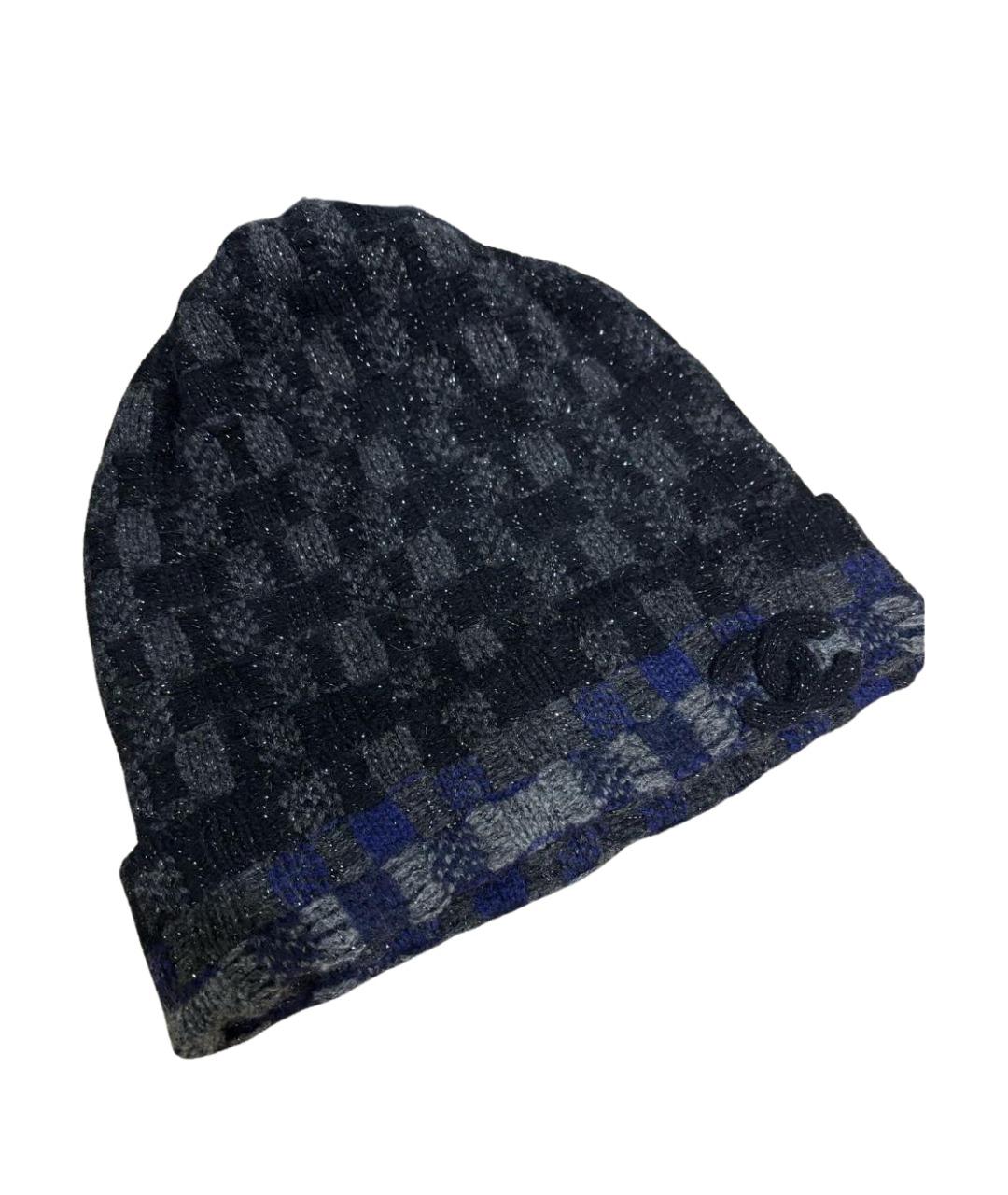 CHANEL Черная кашемировая шапка, фото 1