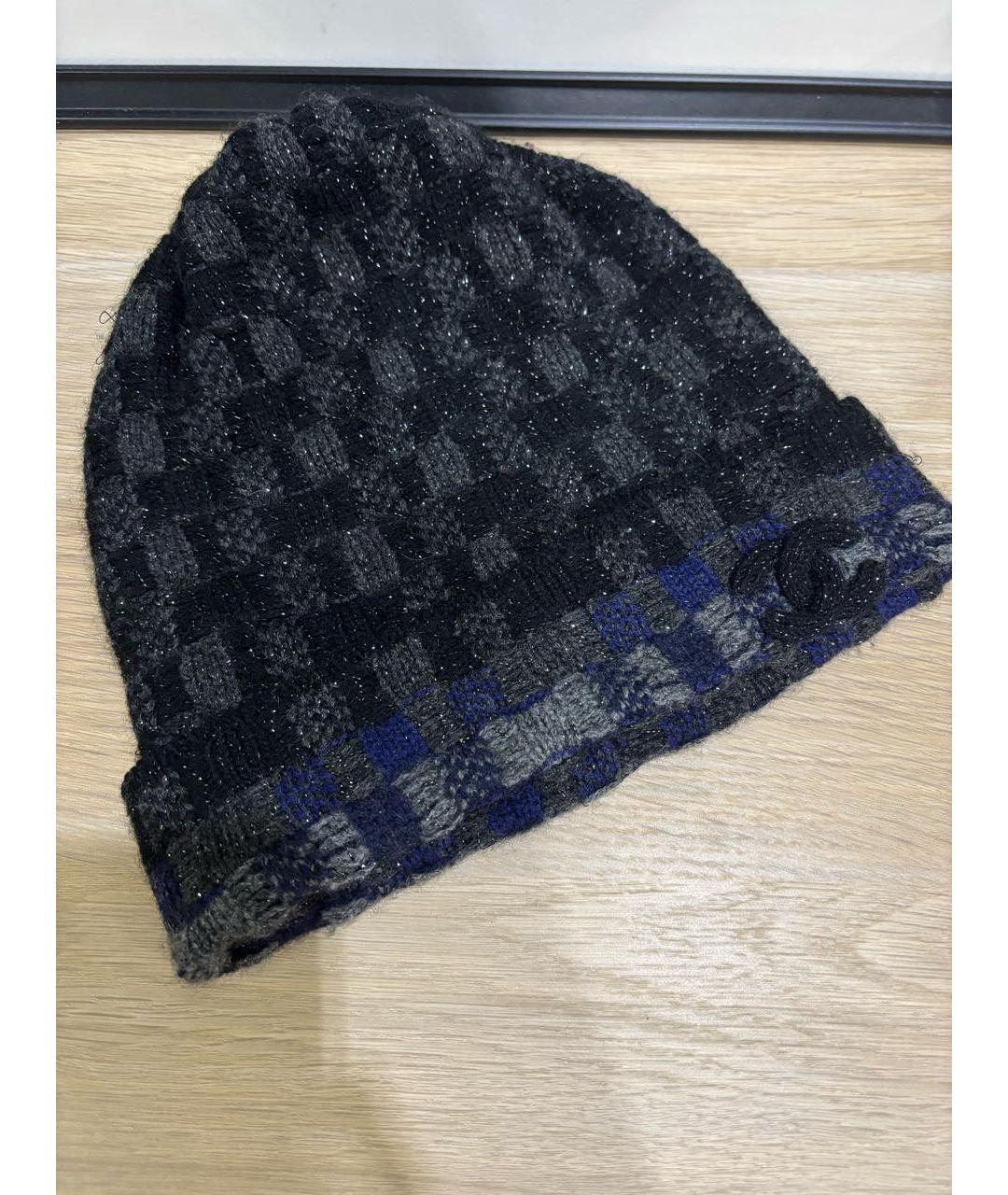 CHANEL Черная кашемировая шапка, фото 4