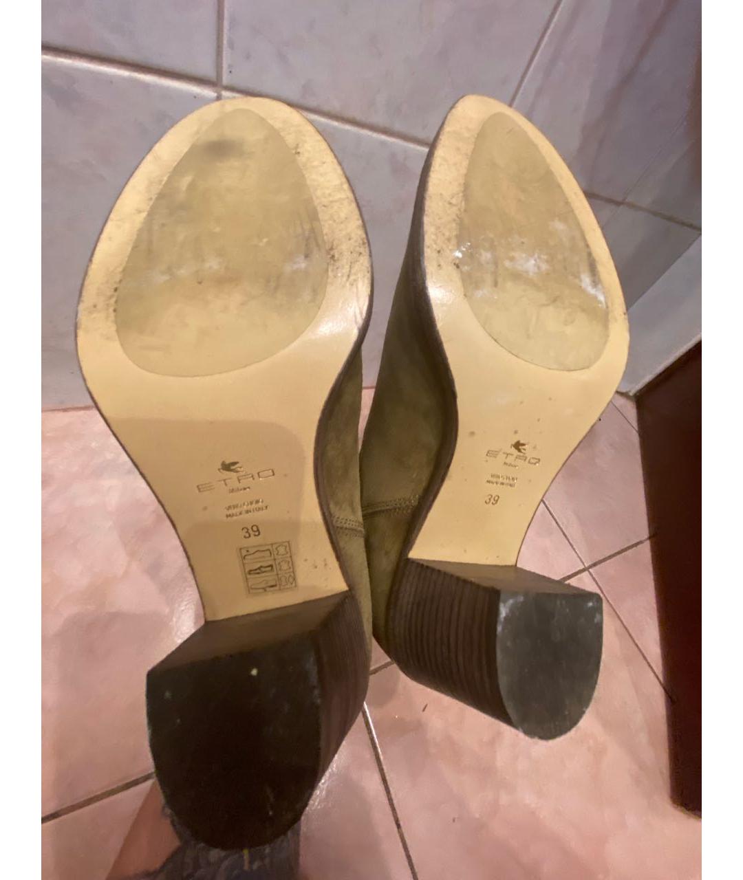 ETRO Хаки замшевые полусапоги, фото 6