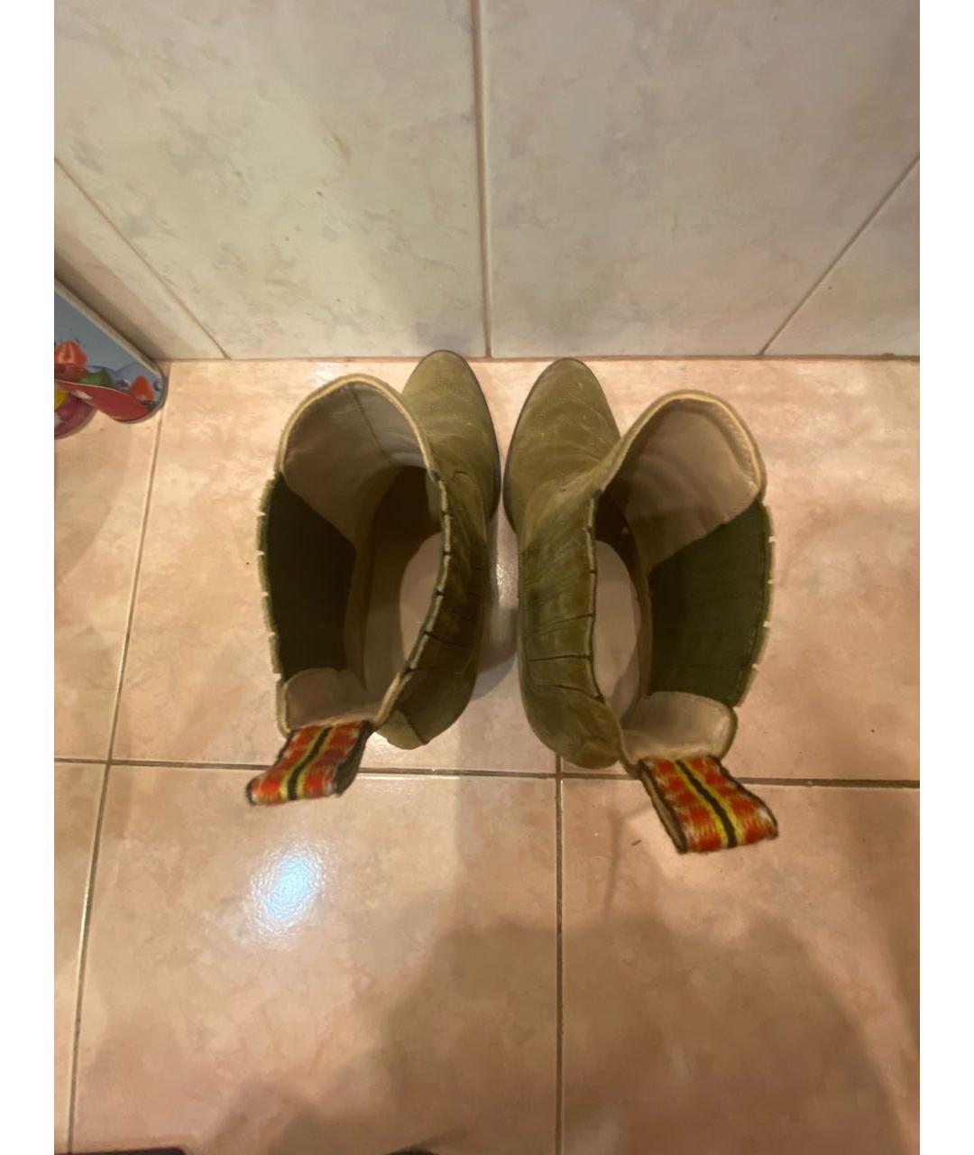ETRO Хаки замшевые полусапоги, фото 3