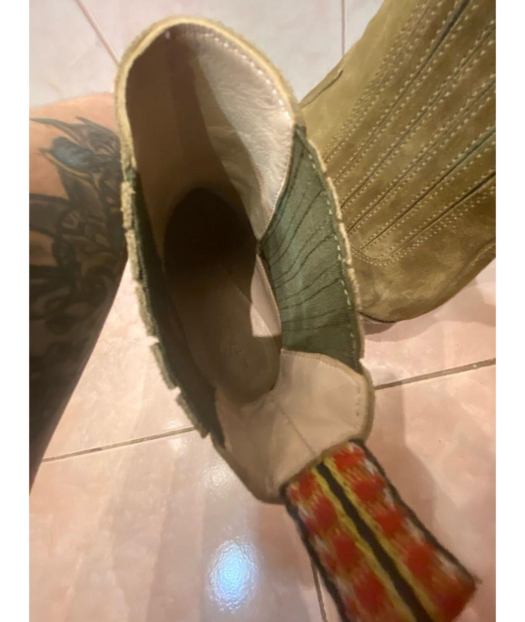ETRO Хаки замшевые полусапоги, фото 8