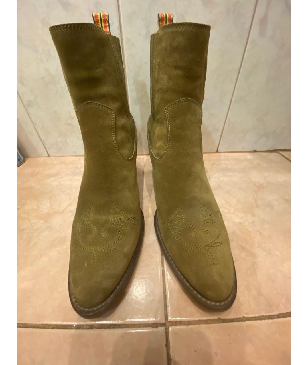 ETRO Хаки замшевые полусапоги, фото 2