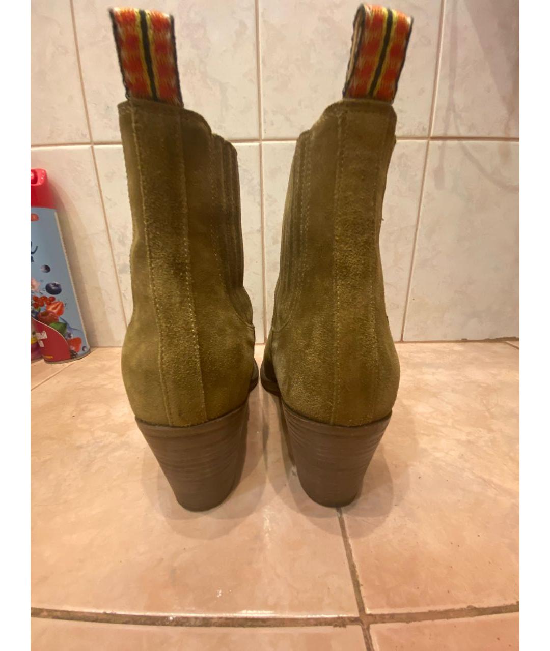 ETRO Хаки замшевые полусапоги, фото 4