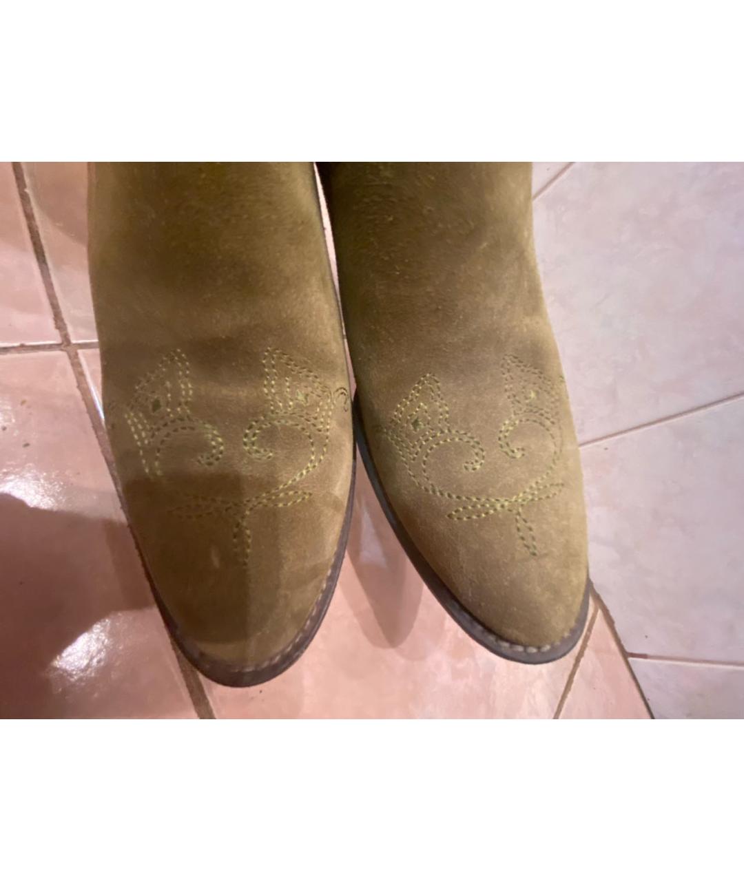 ETRO Хаки замшевые полусапоги, фото 5