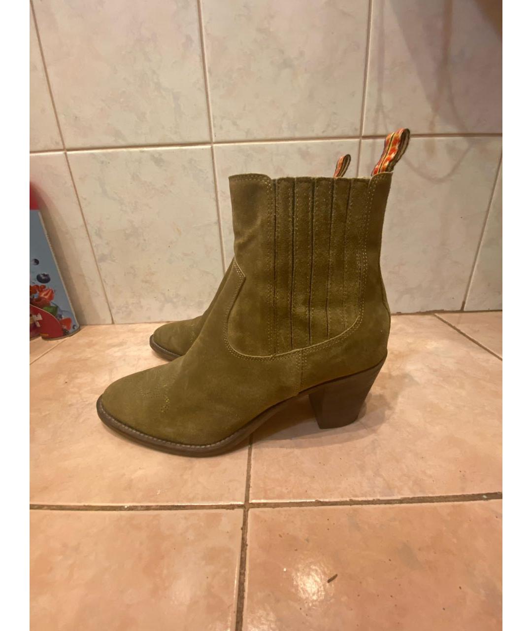 ETRO Хаки замшевые полусапоги, фото 9