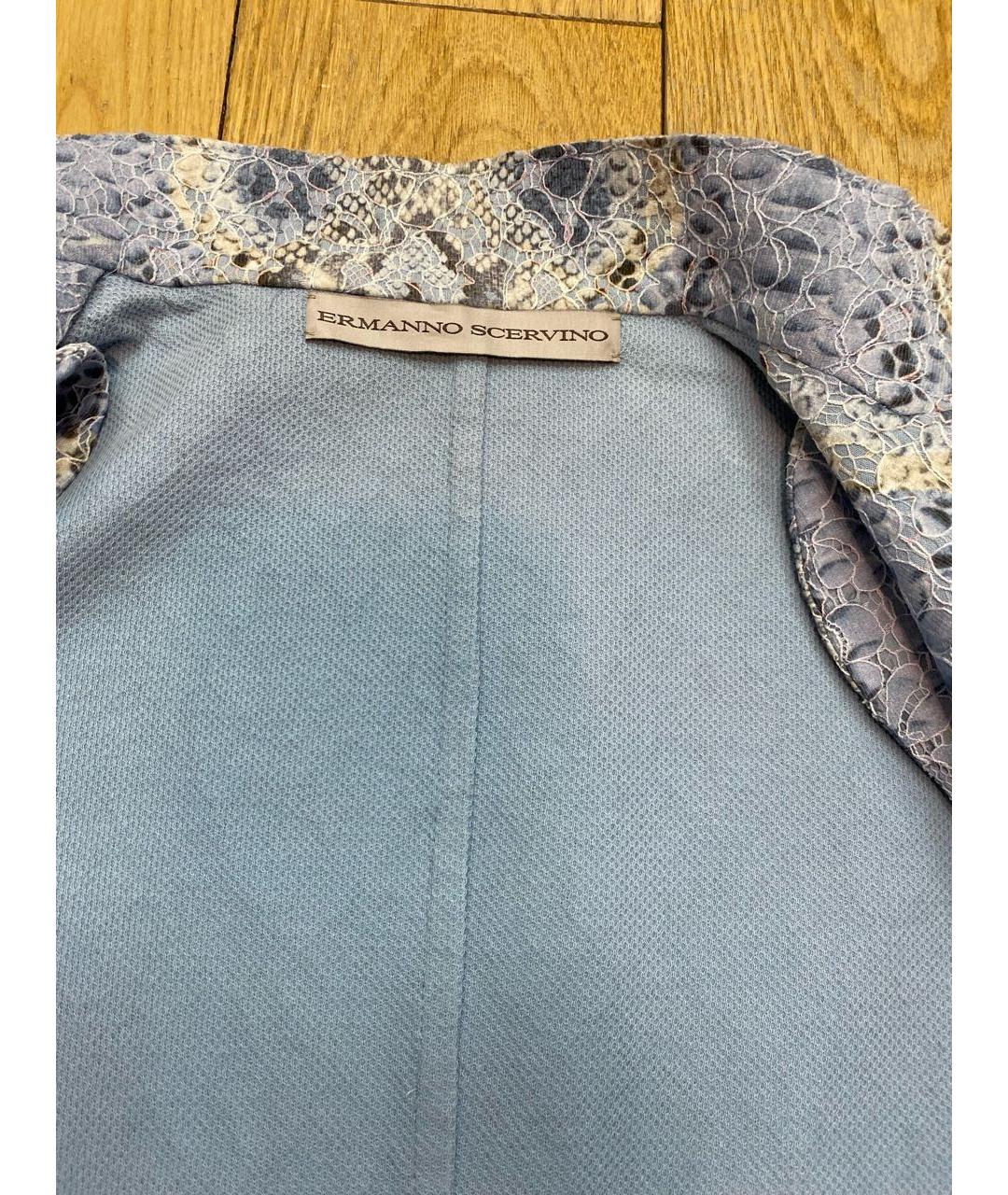 ERMANNO SCERVINO Голубое кружевное вечернее платье, фото 3