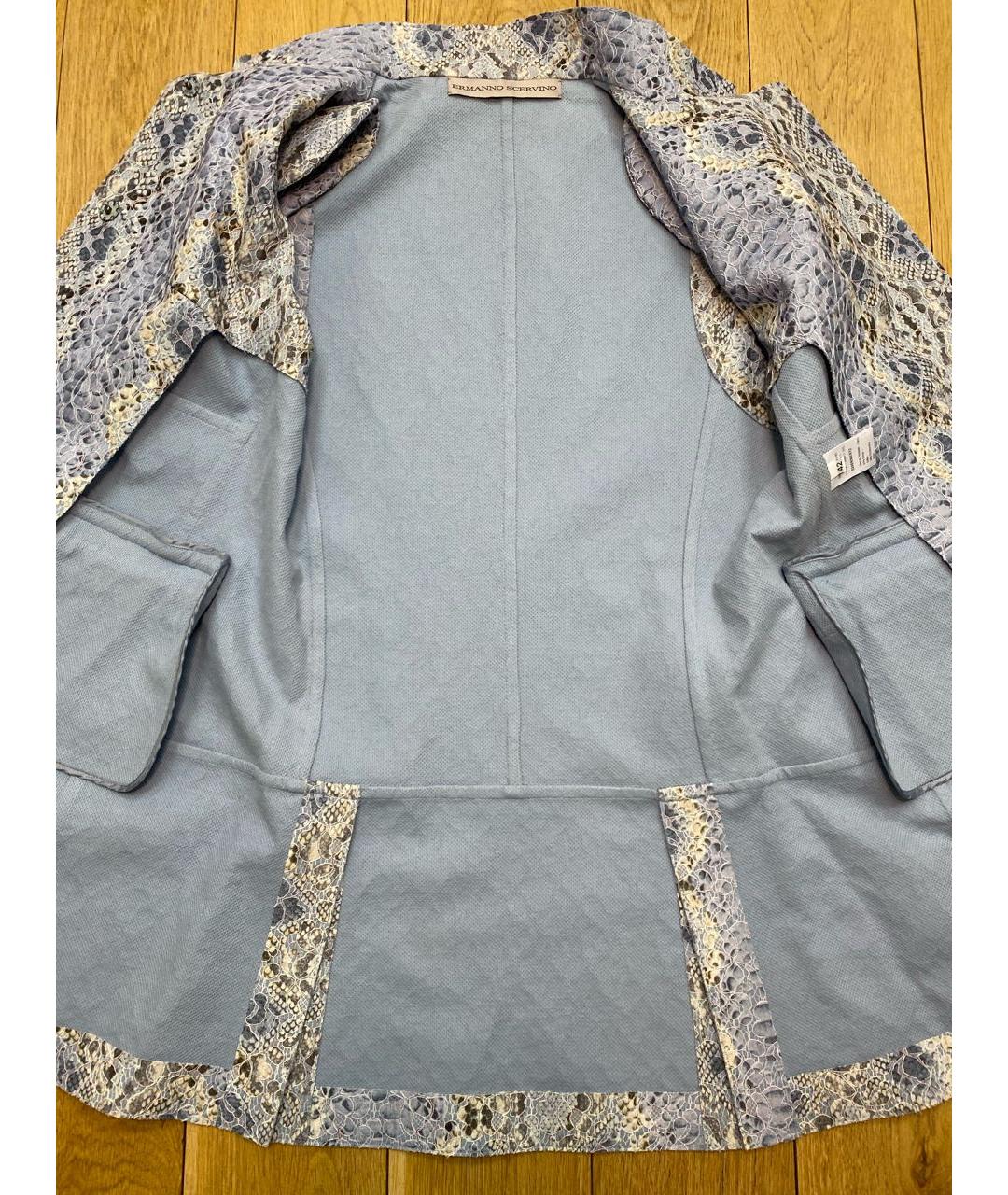 ERMANNO SCERVINO Голубое кружевное вечернее платье, фото 6