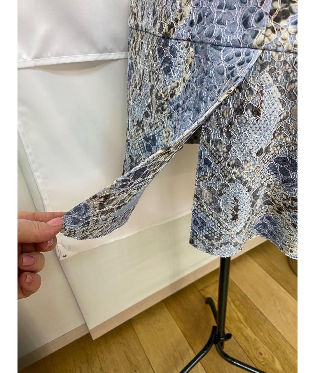 ERMANNO SCERVINO Голубое кружевное вечернее платье, фото 7