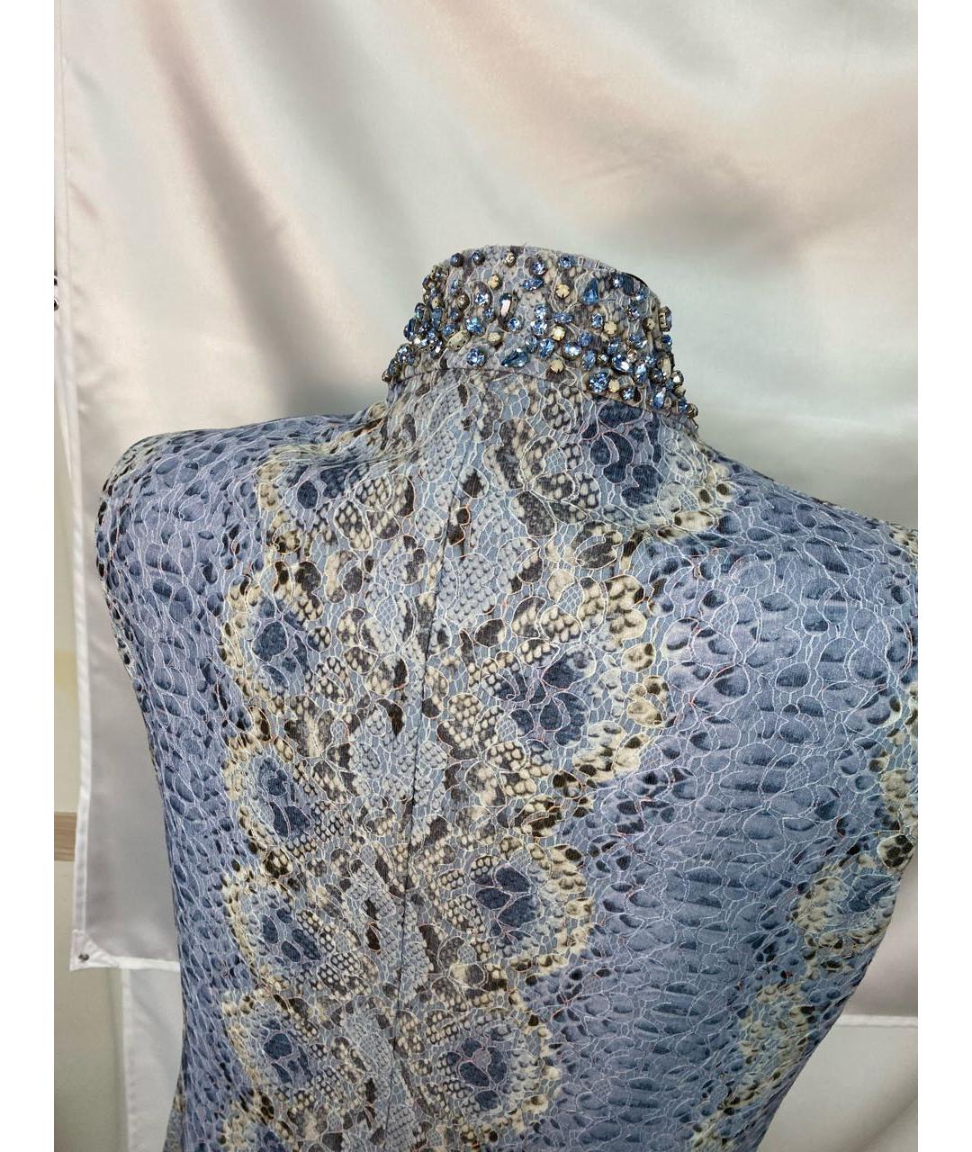ERMANNO SCERVINO Голубое кружевное вечернее платье, фото 8