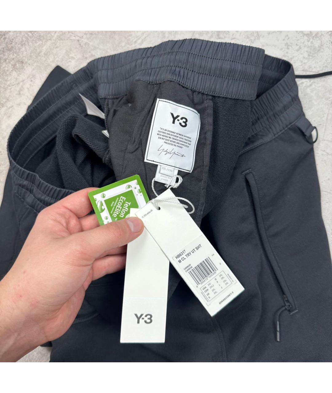 Y-3 Антрацитовые шорты, фото 7