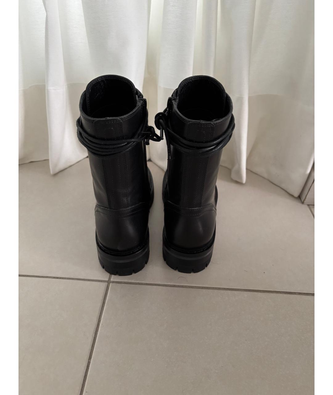ANN DEMEULEMEESTER Черные кожаные ботинки, фото 4