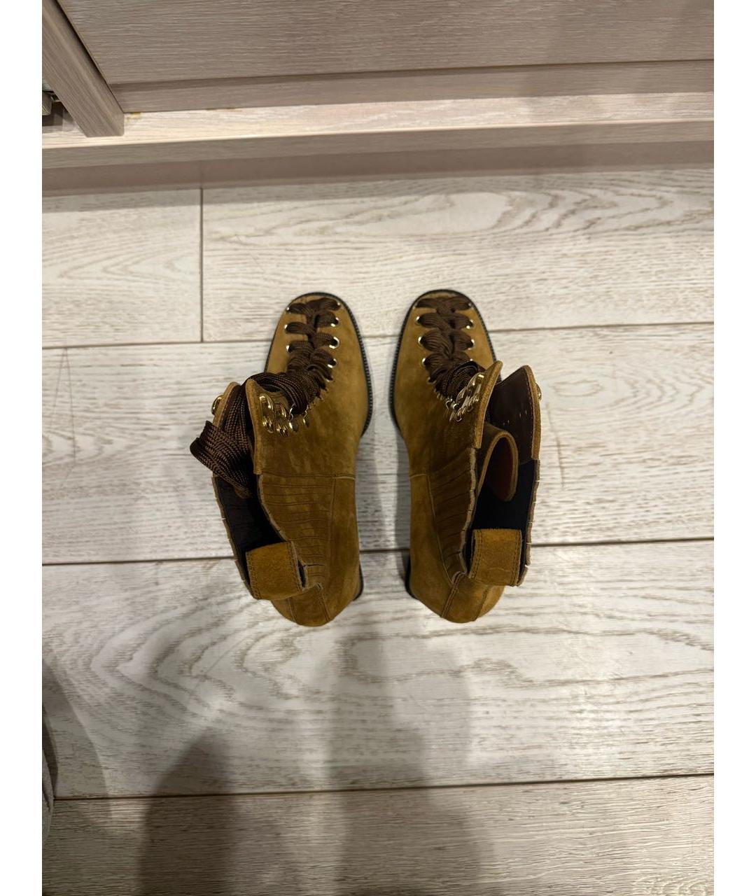 SANTONI Коричневые замшевые ботильоны, фото 3