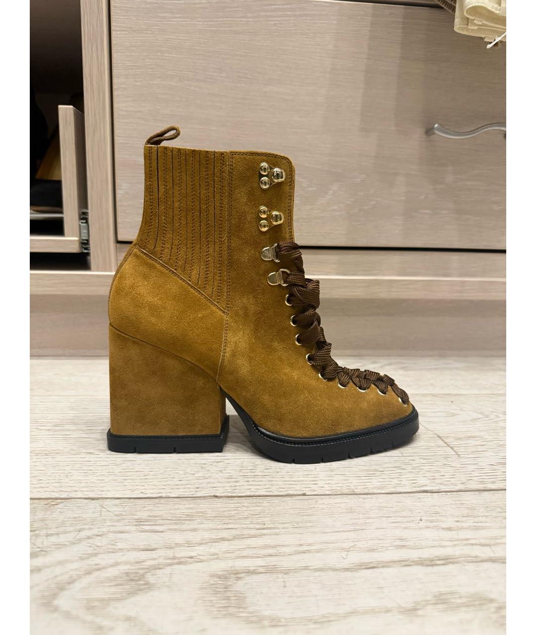 SANTONI Коричневые замшевые ботильоны, фото 8