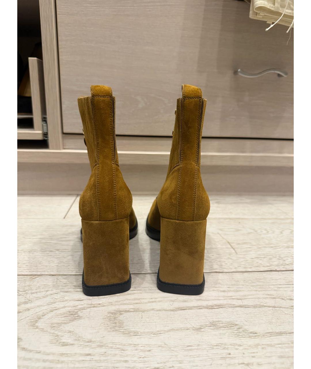 SANTONI Коричневые замшевые ботильоны, фото 4