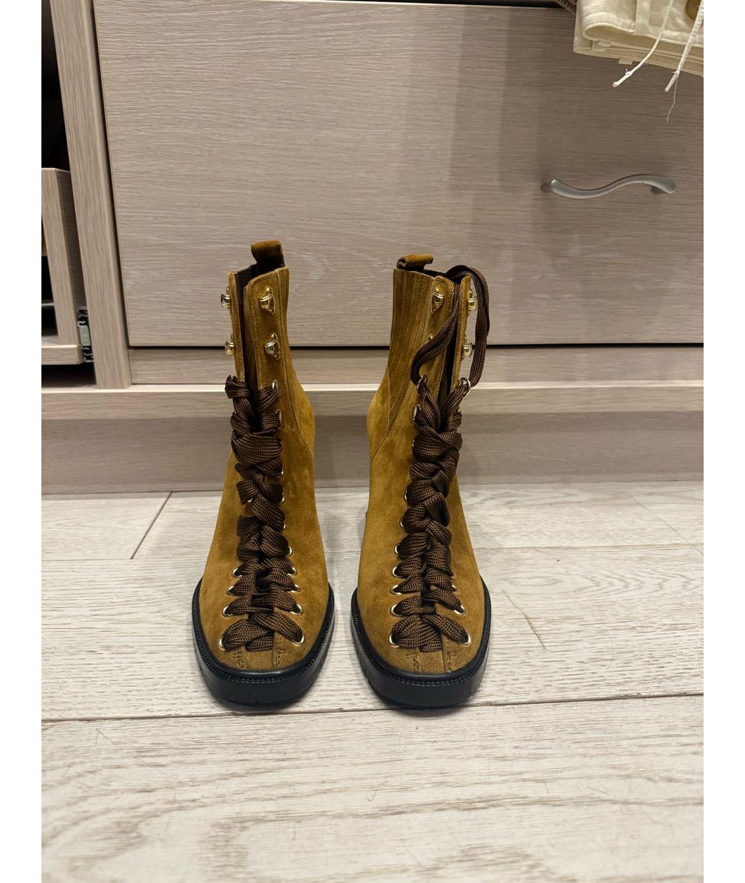 SANTONI Коричневые замшевые ботильоны, фото 2