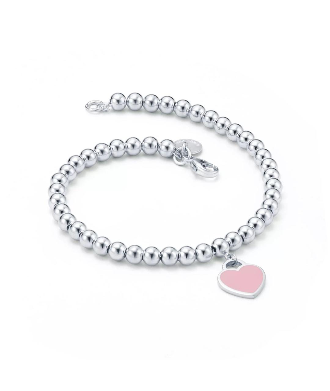 TIFFANY&CO Розовый серебряный браслет, фото 3