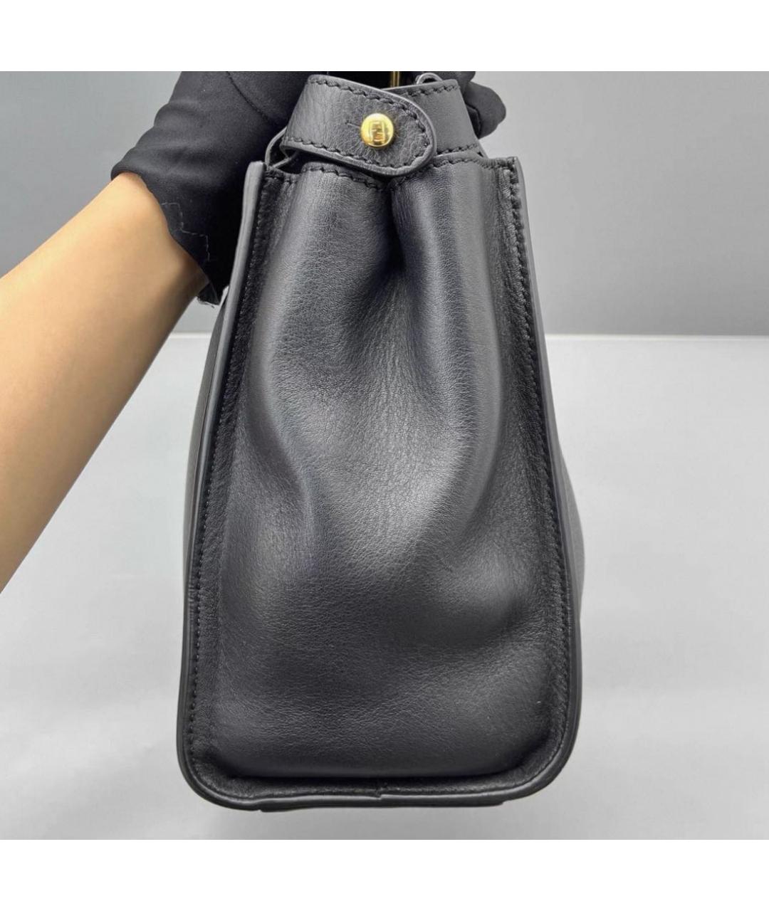 FENDI Черная кожаная сумка через плечо, фото 3