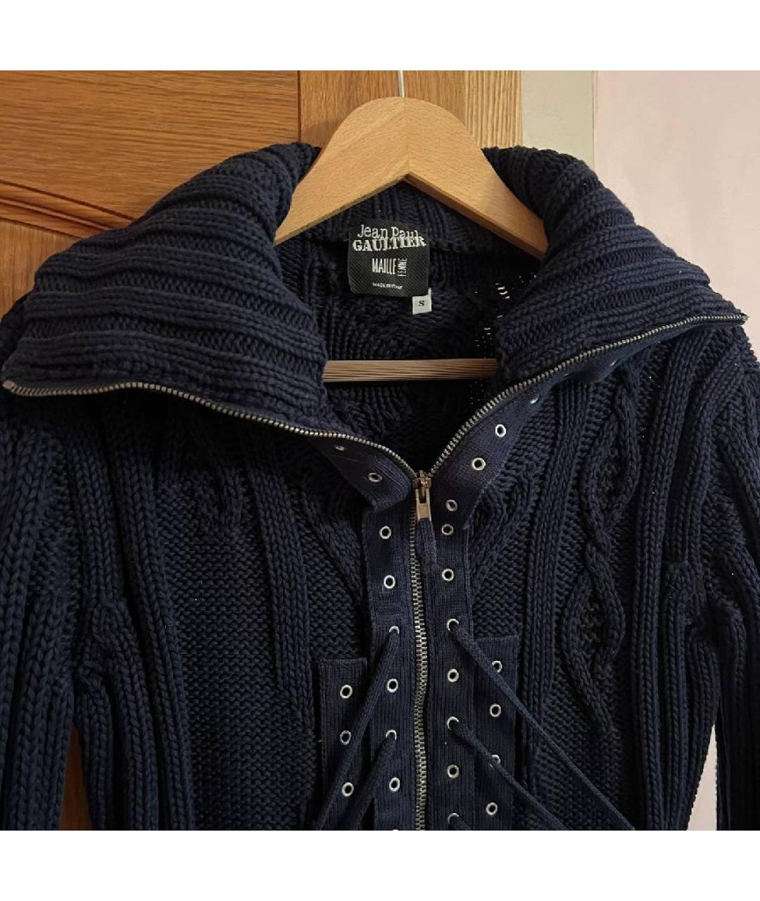 JEAN PAUL GAULTIER Темно-синий шерстяной кардиган, фото 3