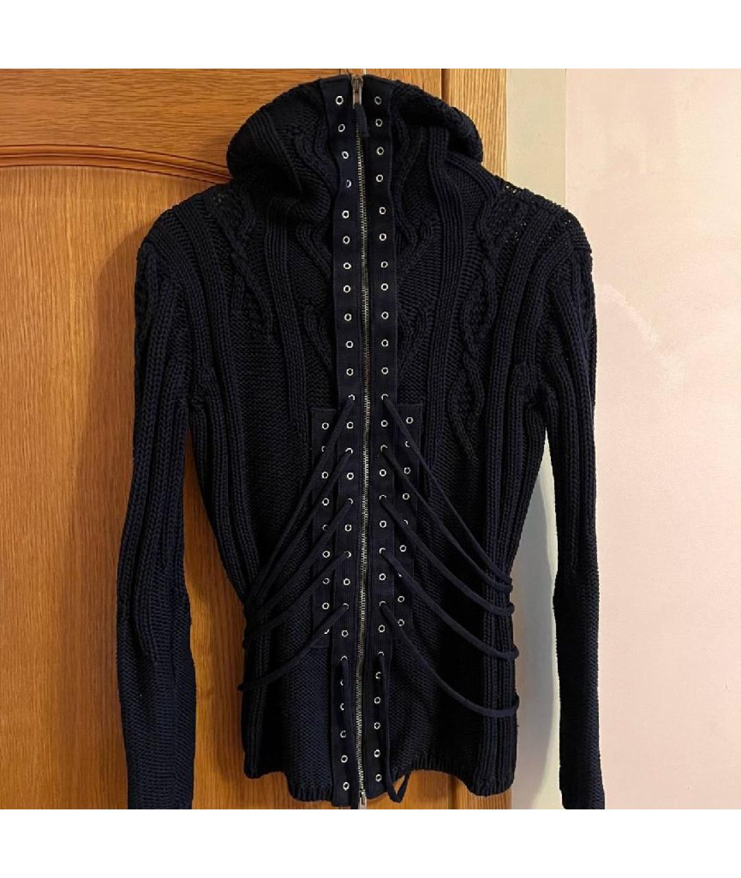 JEAN PAUL GAULTIER Темно-синий шерстяной кардиган, фото 2