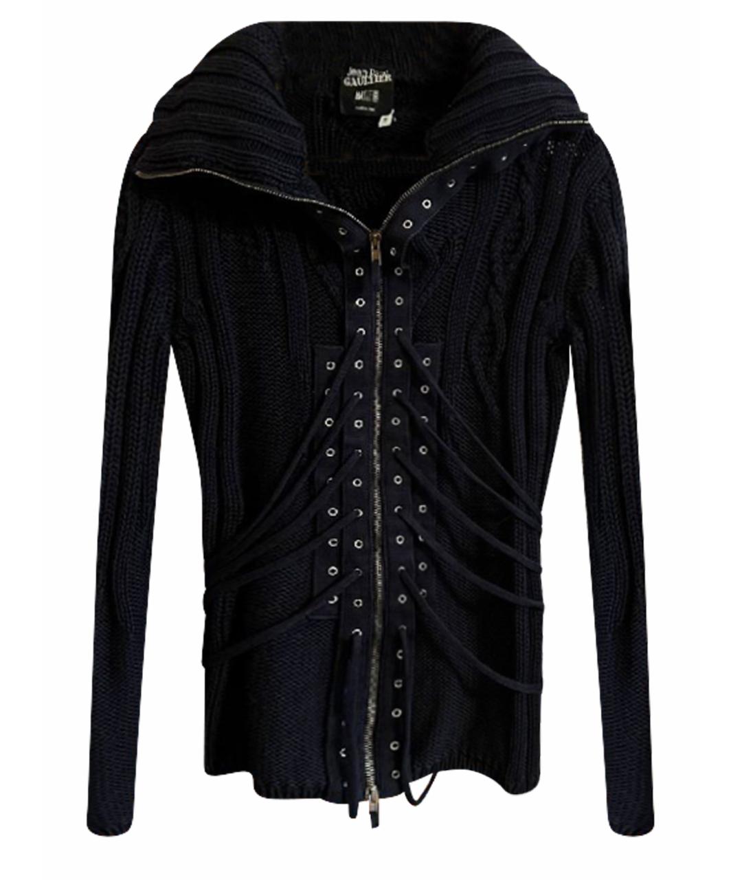 JEAN PAUL GAULTIER Темно-синий шерстяной кардиган, фото 1