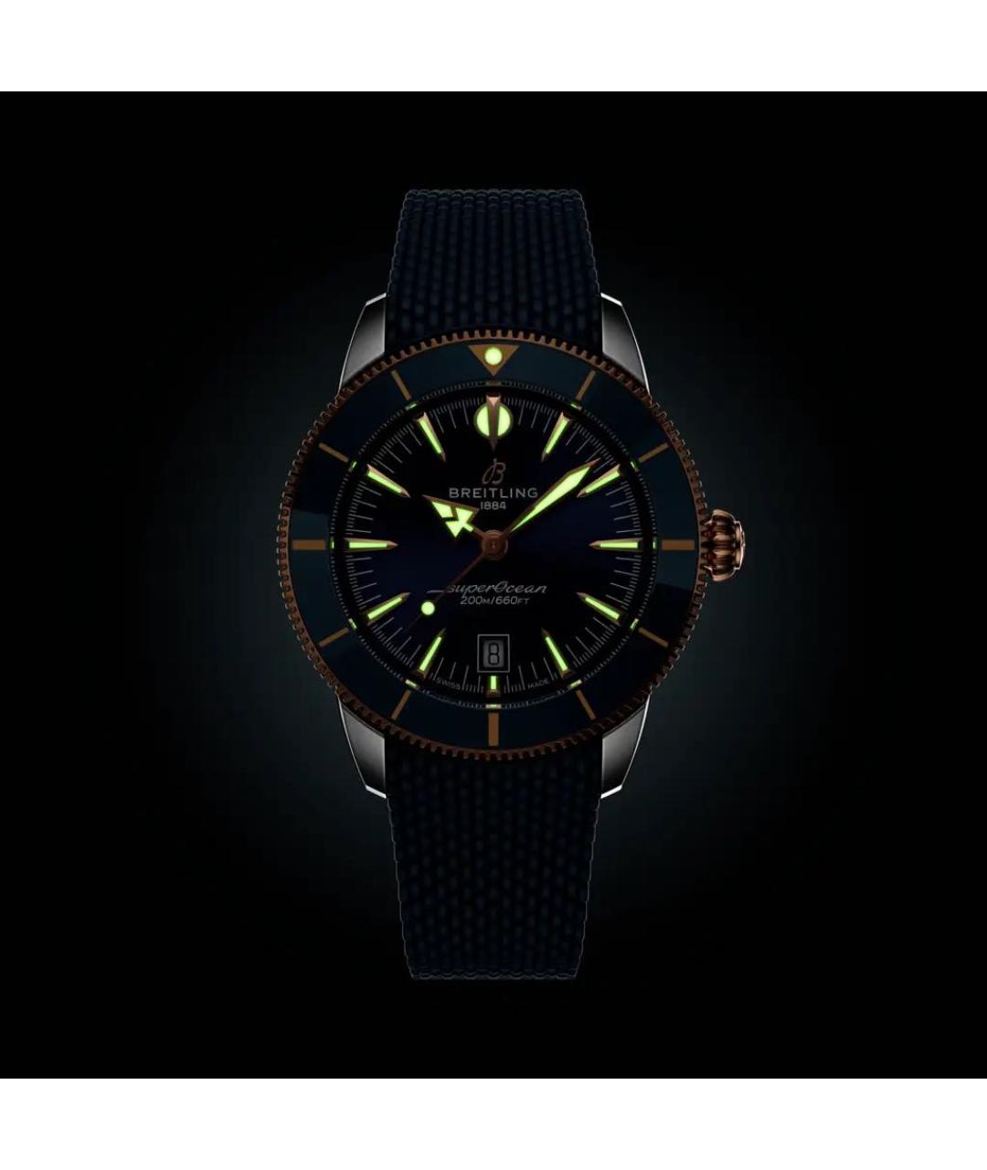BREITLING SUPEROCEAN Синие металлические часы, фото 5