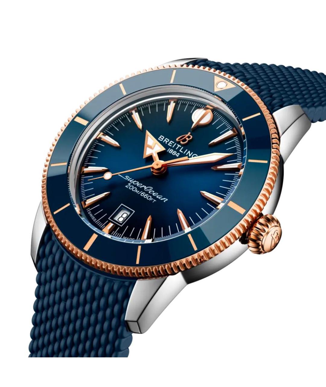 BREITLING SUPEROCEAN Синие металлические часы, фото 2