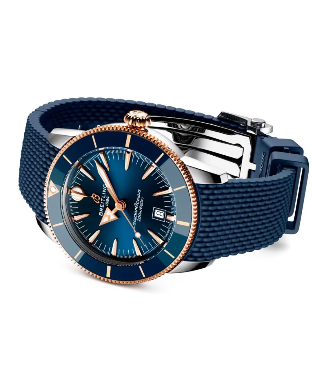 BREITLING SUPEROCEAN Синие металлические часы, фото 3