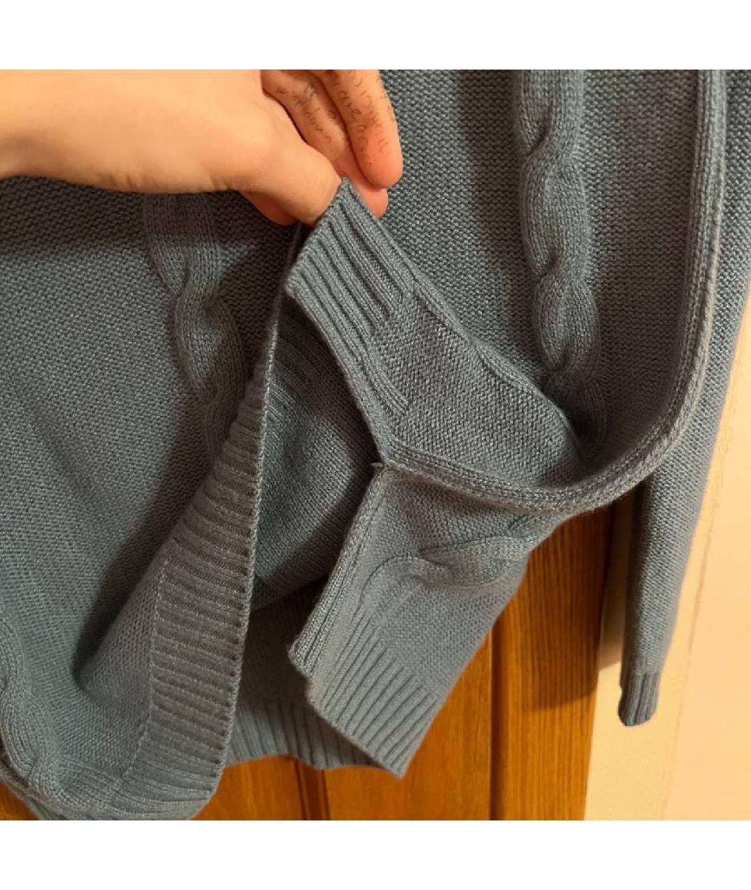 LORO PIANA Голубой кашемировый джемпер / свитер, фото 4