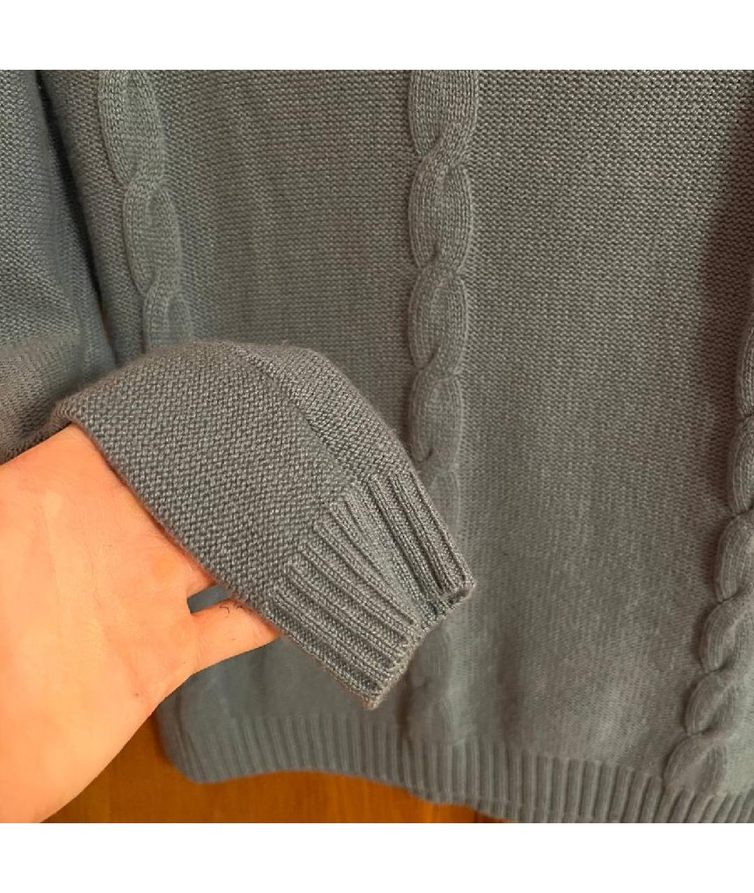 LORO PIANA Голубой кашемировый джемпер / свитер, фото 3